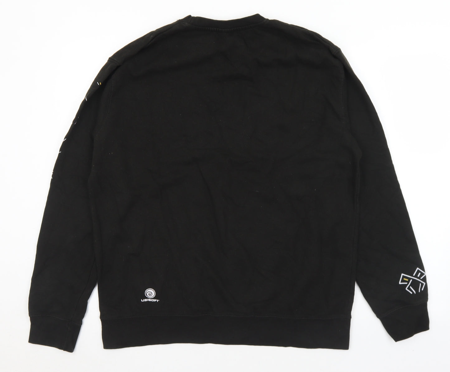 AWD Mens Black  Cotton Pullover Sweatshirt Size L   - Symbols