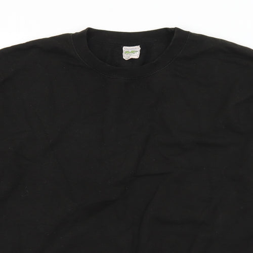AWD Mens Black  Cotton Pullover Sweatshirt Size L   - Symbols