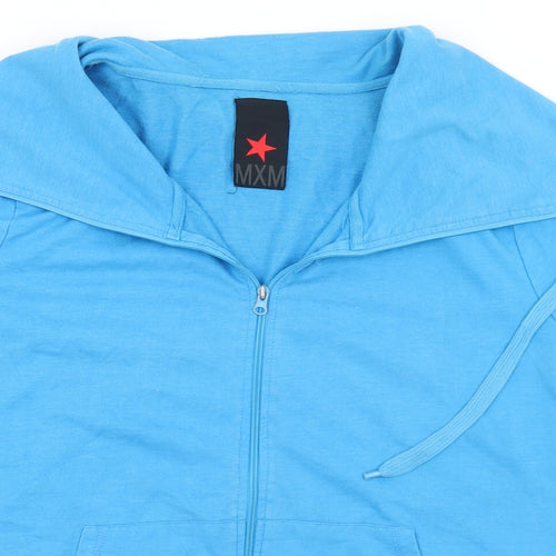 MXM Womens Blue  Cotton Full Zip Sweatshirt Size 2XL  Zip