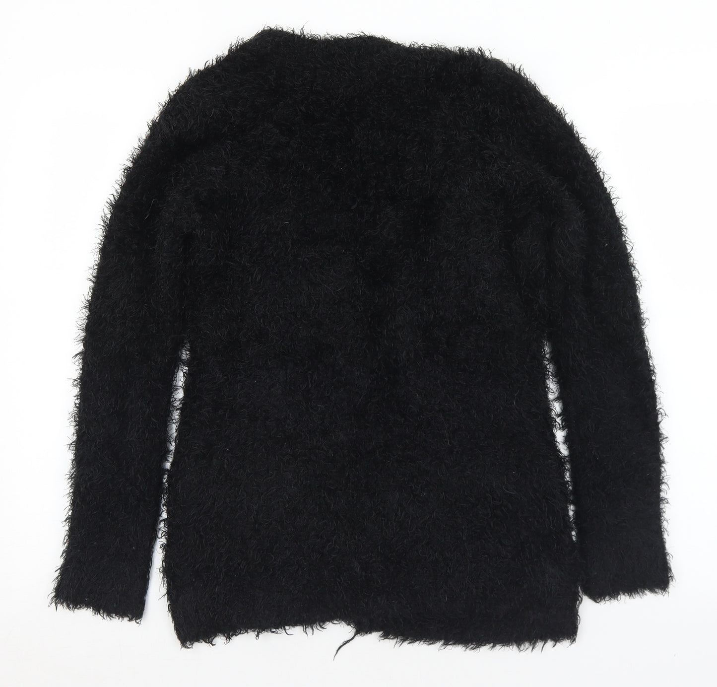 New Look Womens Black Collared  Polyester Cardigan Jumper Size S