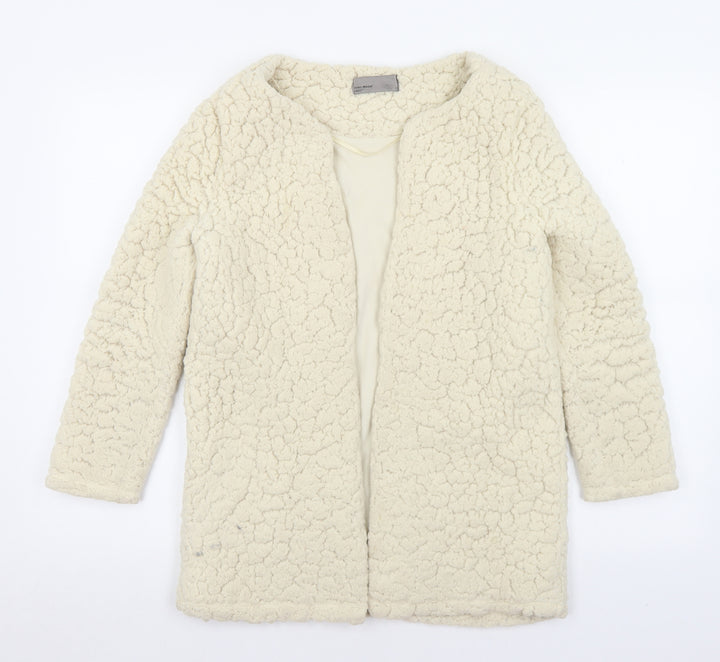 VERO MODA Womens Ivory Round Neck Polyester Cardigan Jumper Size XS
