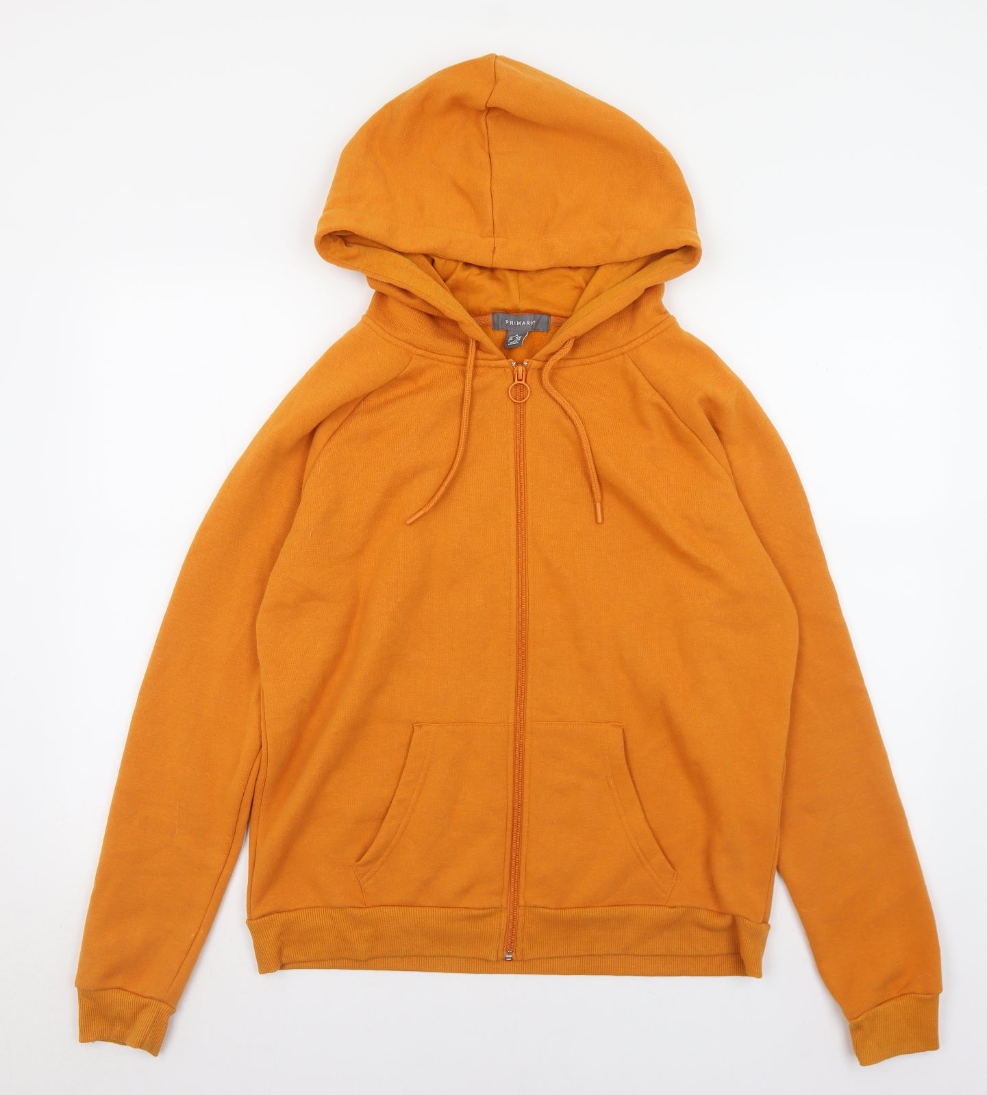 Primark Womens Orange  Polyester Full Zip Hoodie Size 12  Zip - 12-14