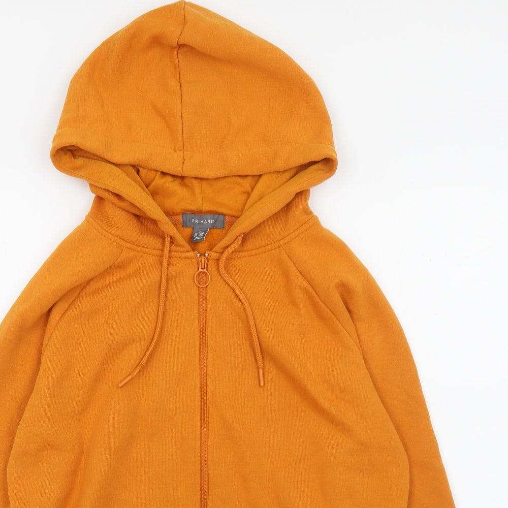 Primark Womens Orange  Polyester Full Zip Hoodie Size 12  Zip - 12-14