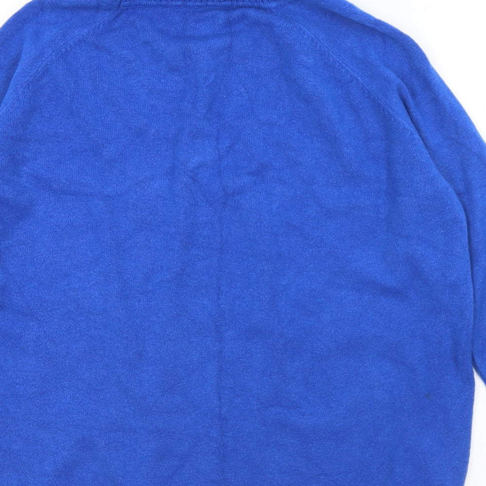 Preworn Womens Blue Roll Neck  Viscose Pullover Jumper Size L