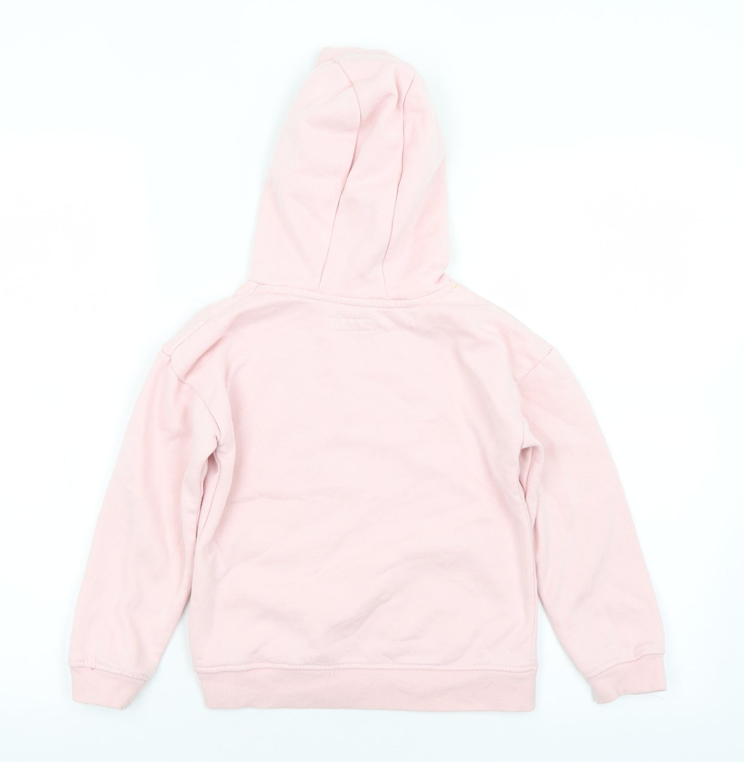 Primark Girls Pink  Cotton Pullover Hoodie Size 7-8 Years   - Michigan