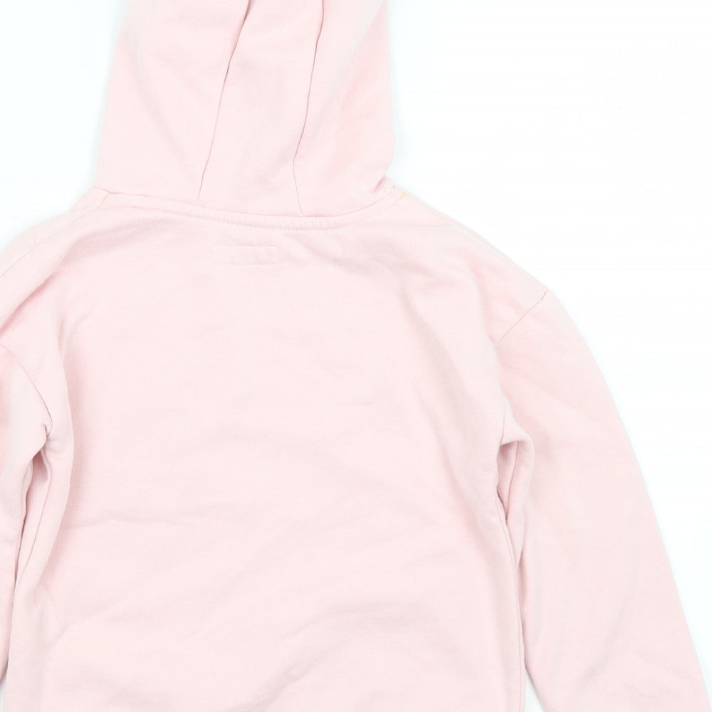 Primark Girls Pink  Cotton Pullover Hoodie Size 7-8 Years   - Michigan