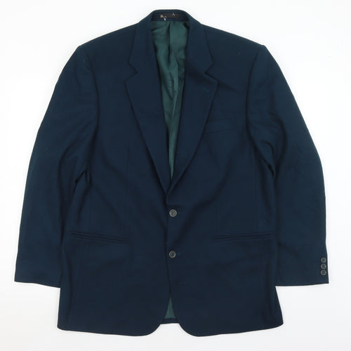 BHS Mens Blue  Wool Jacket Suit Jacket Size 42