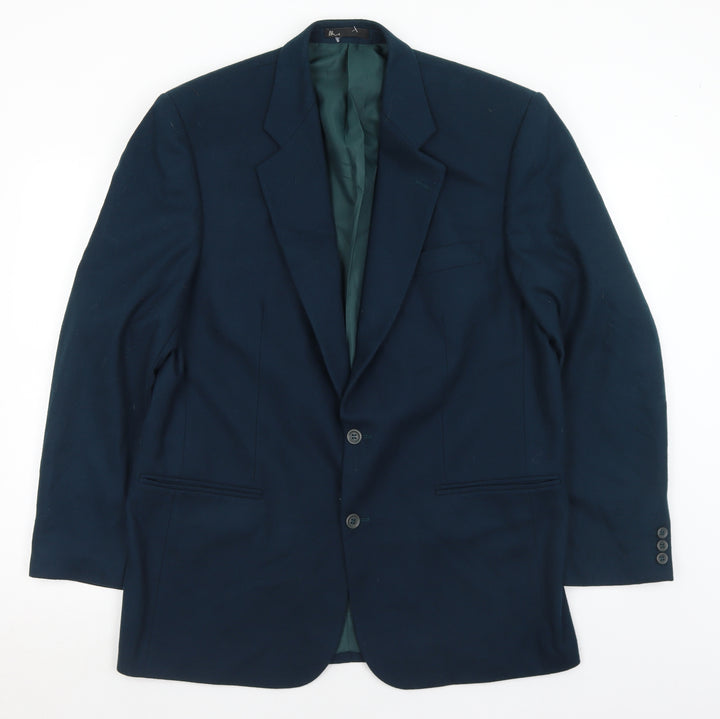 BHS Mens Blue  Wool Jacket Suit Jacket Size 42