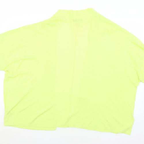 F&F Womens Yellow Collared  Acrylic Cardigan Jumper Size 16