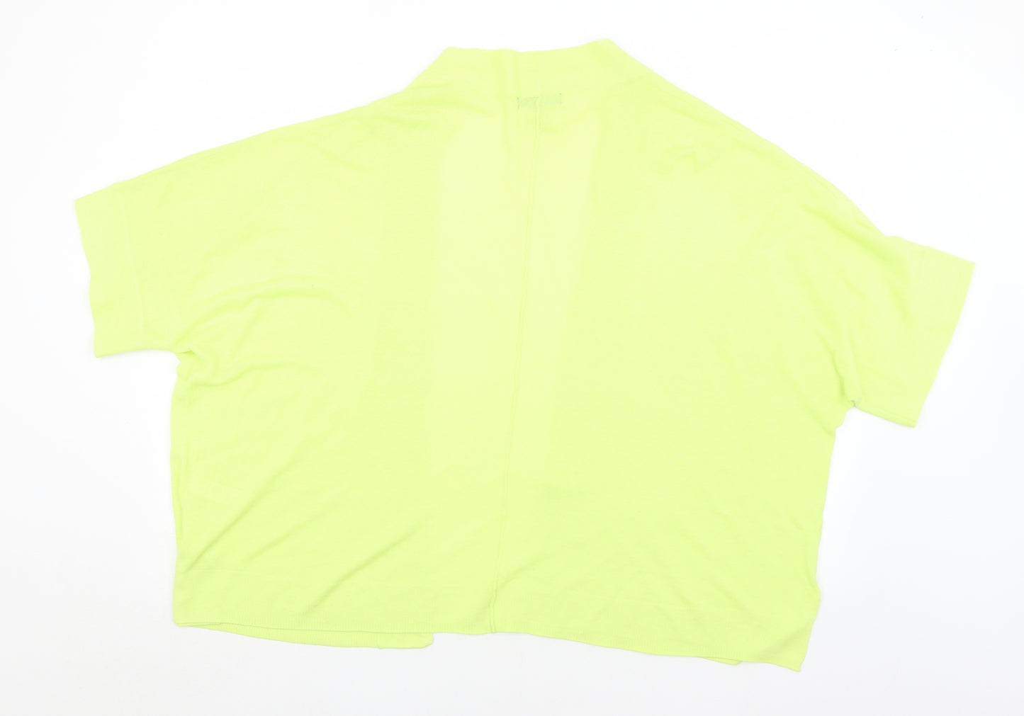 F&F Womens Yellow Collared  Acrylic Cardigan Jumper Size 16