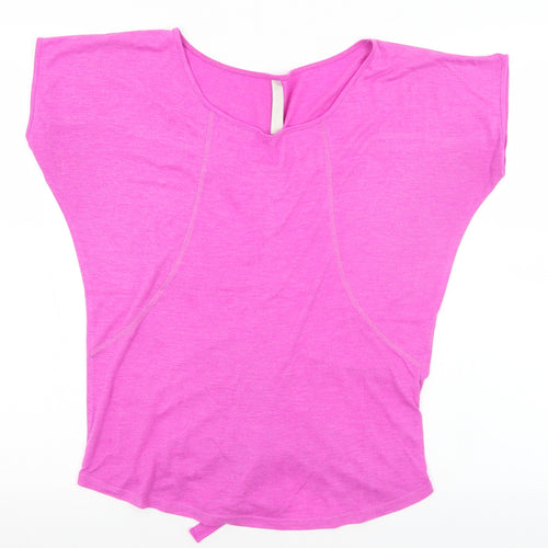 Kyodan Womens Purple  Polyester Basic T-Shirt Size S Round Neck