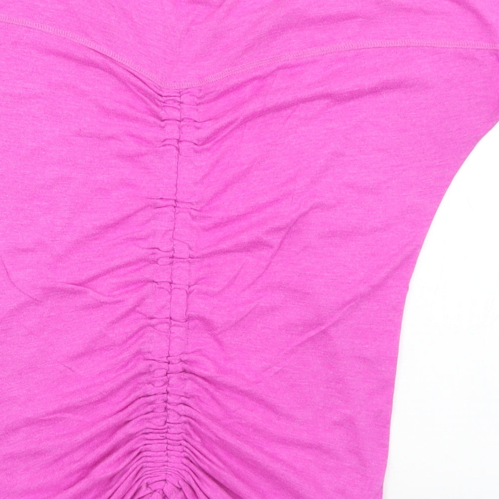 Kyodan Womens Purple  Polyester Basic T-Shirt Size S Round Neck