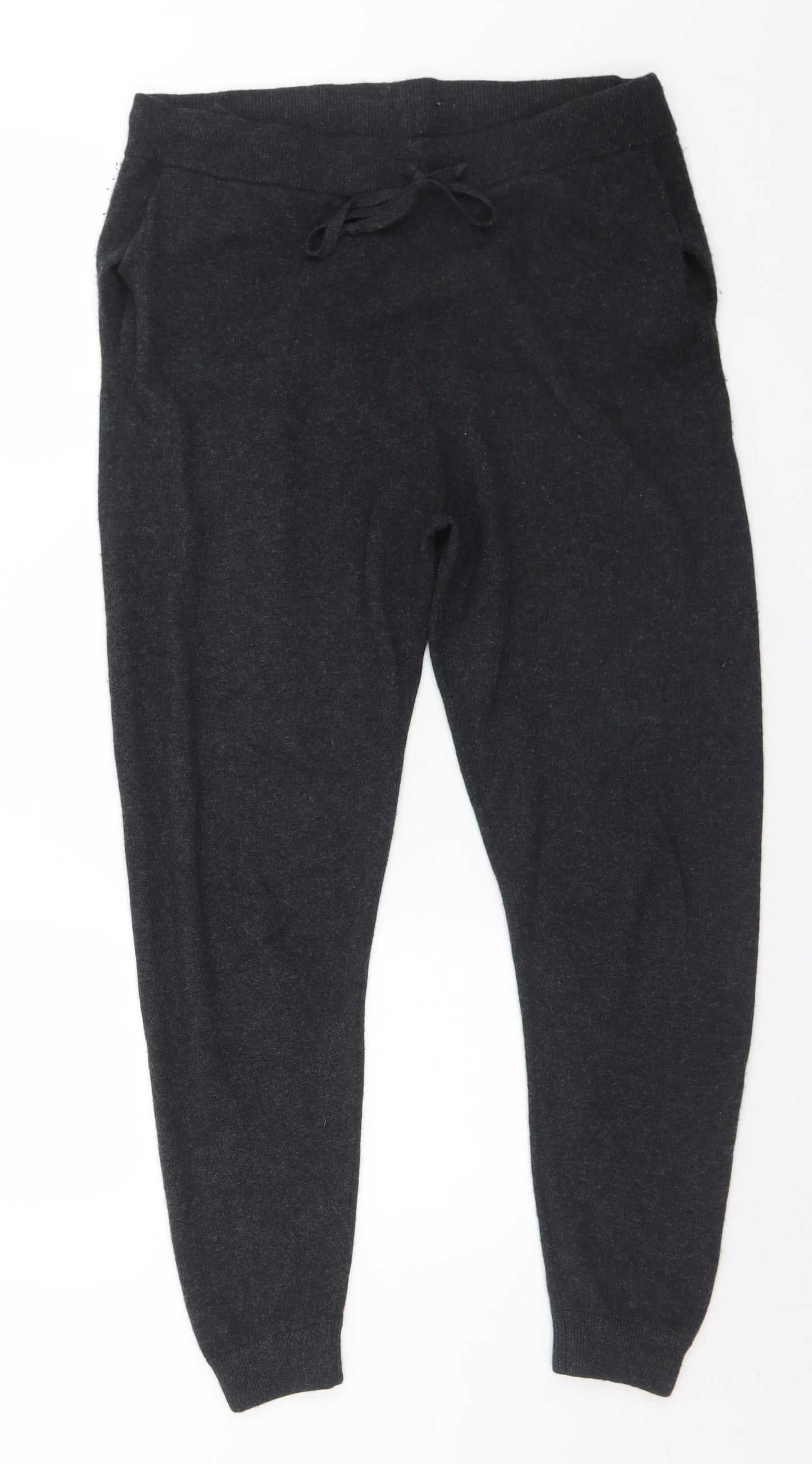 F&F Womens Grey  Cashmere Jogger Trousers Size 14 L29 in Regular Drawstring