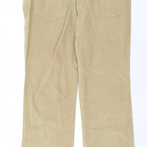 Denim & Co. Womens Brown  Cotton Chino Trousers Size 16 L30 in Regular Button