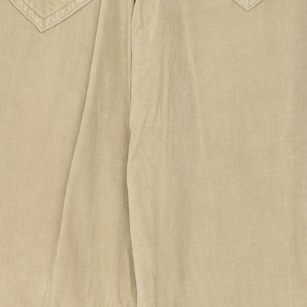 Denim & Co. Womens Brown  Cotton Chino Trousers Size 16 L30 in Regular Button