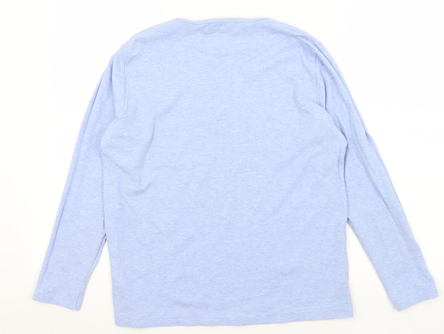 EWM Womens Blue  Cotton Basic T-Shirt Size 14 Round Neck - 14/16