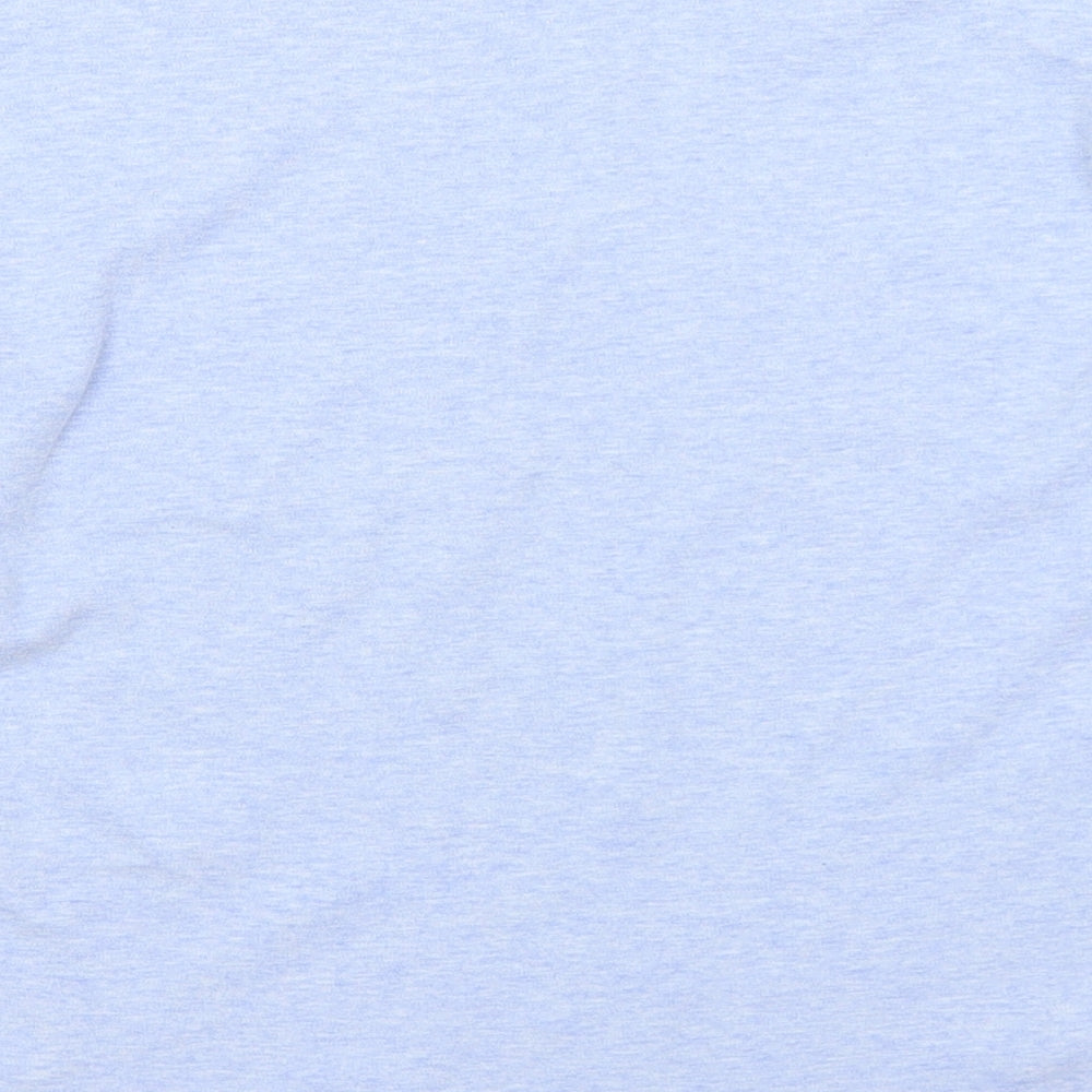 EWM Womens Blue  Cotton Basic T-Shirt Size 14 Round Neck - 14/16