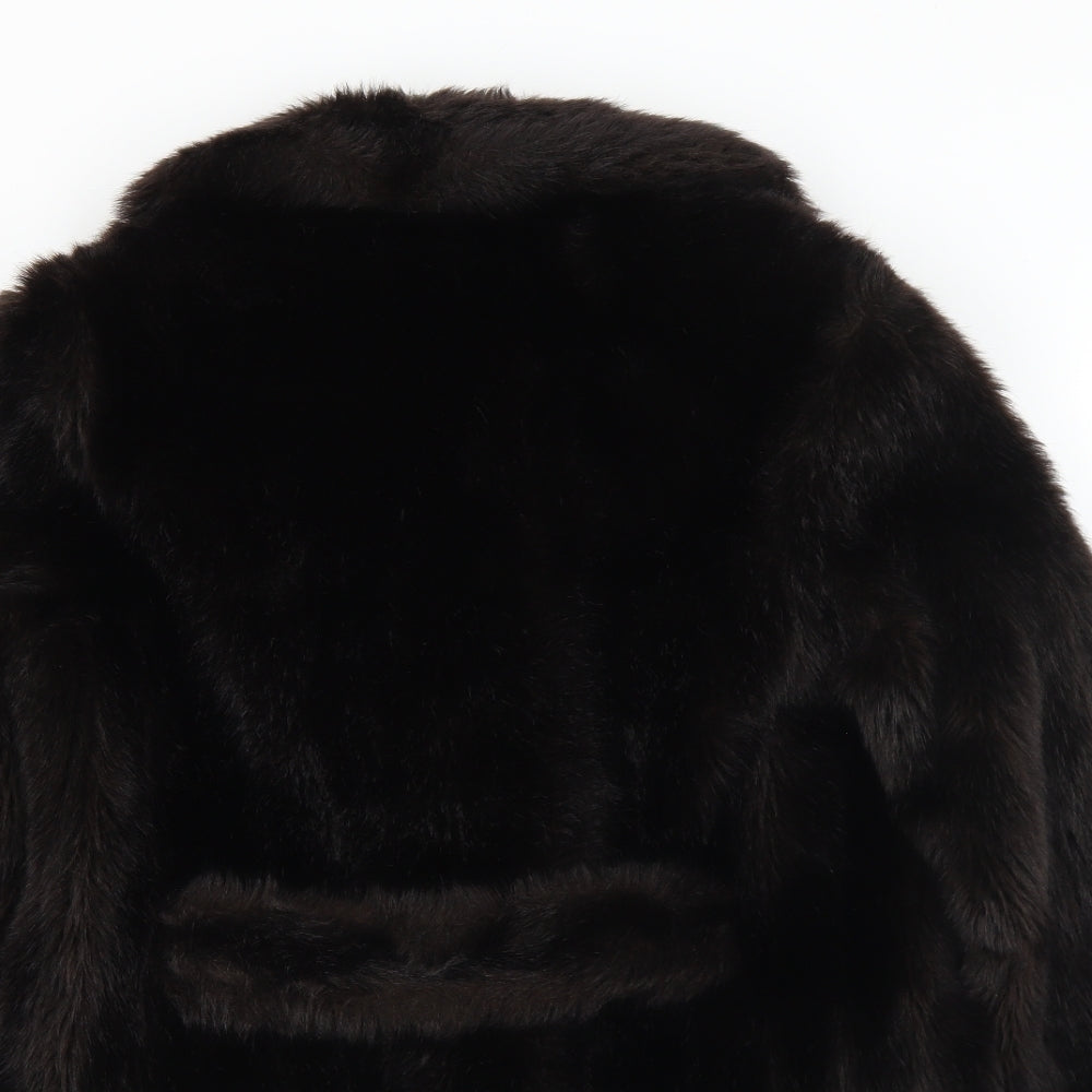 Barmink Womens Black   Overcoat Coat Size 12  Hook & Eye