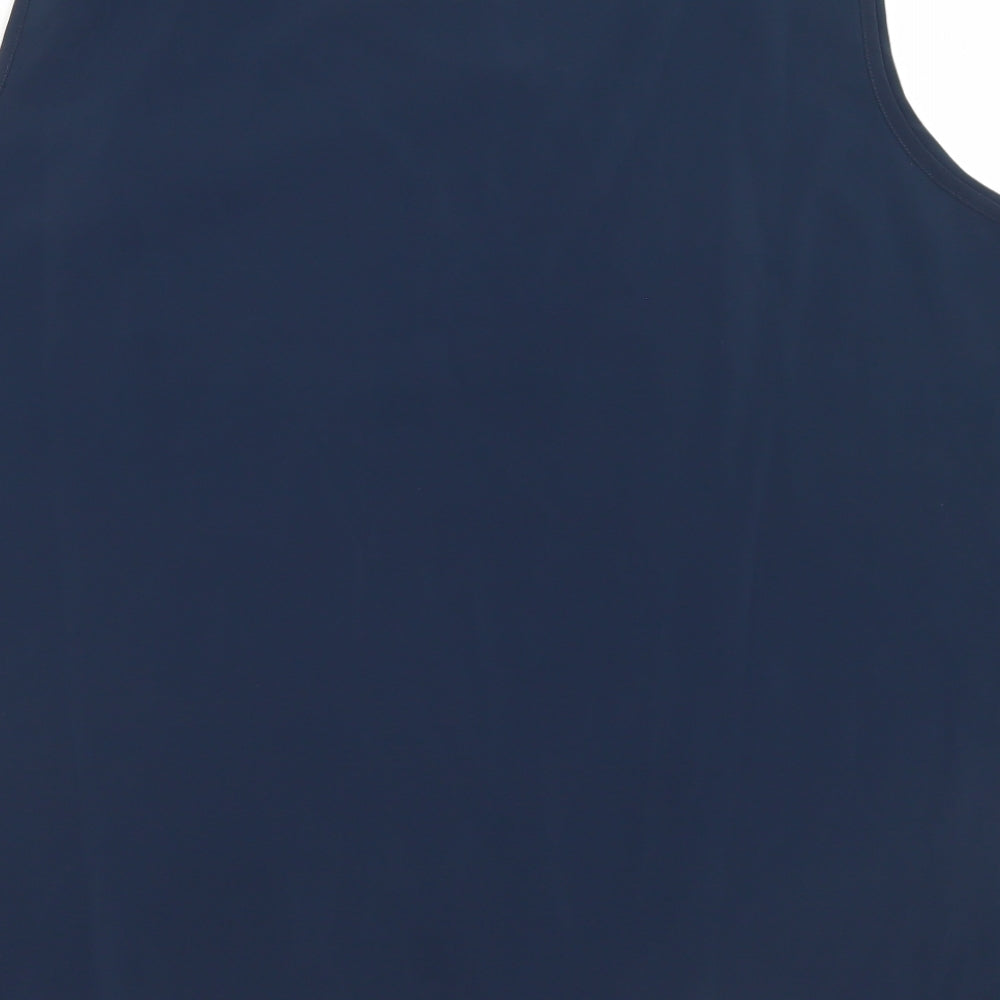 Bonmarché Womens Blue  Polyester Basic Tank Size 24 Round Neck