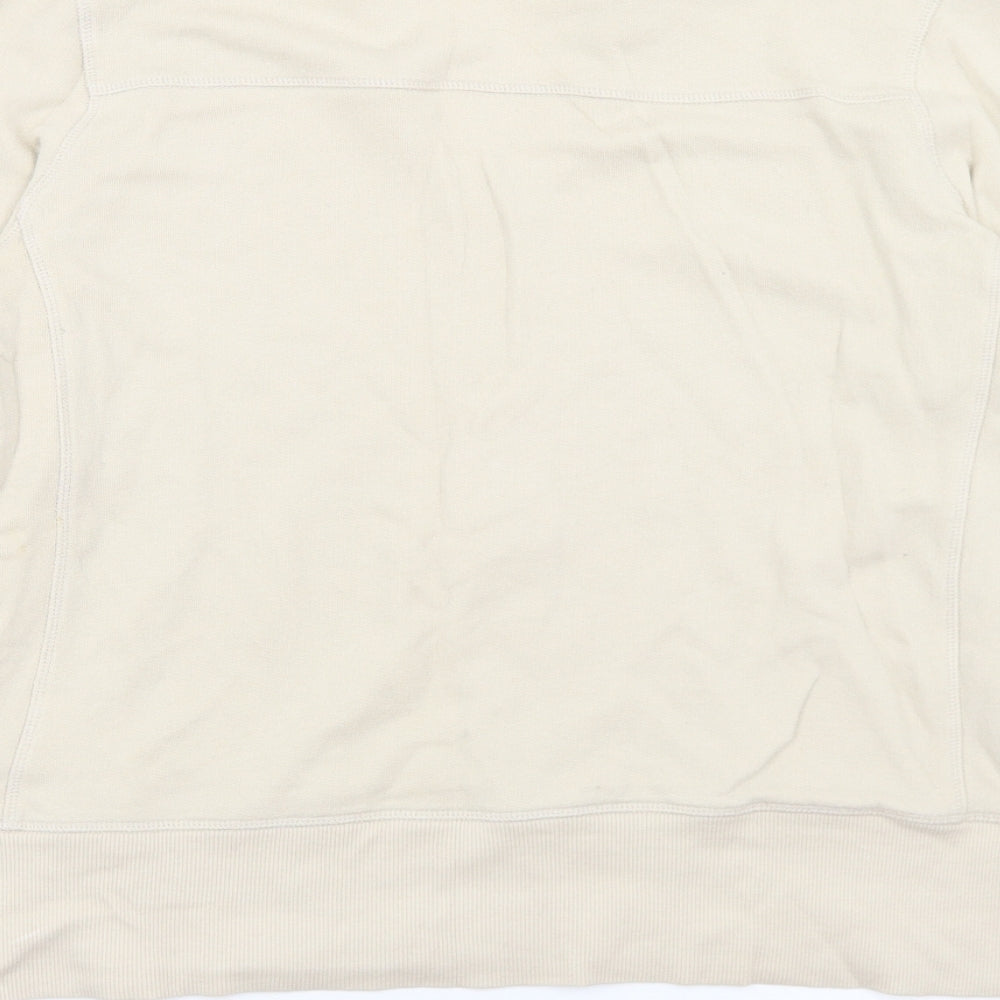 Me+Em Womens Beige  Cotton Pullover Sweatshirt Size 10