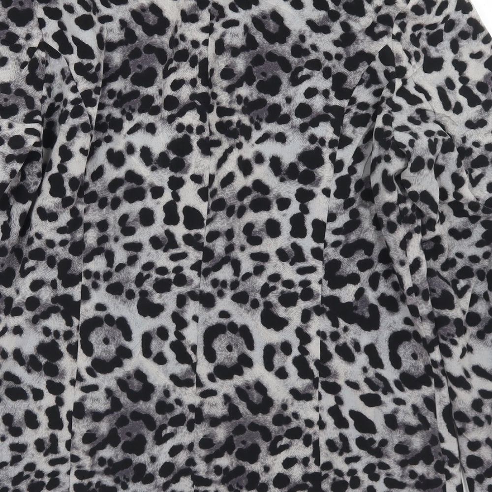 River Island Womens Grey Animal Print  Jacket  Size 12