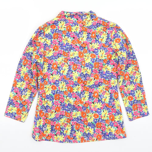 Signature Womens Multicoloured Floral  Jacket  Size 10  Button