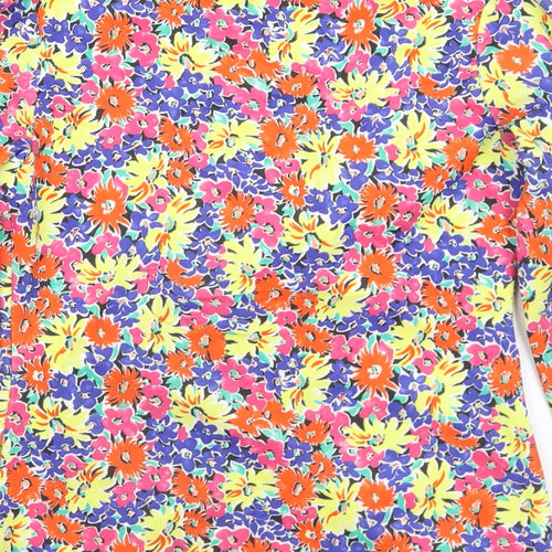 Signature Womens Multicoloured Floral  Jacket  Size 10  Button