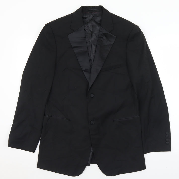Taylor & Wright Mens Black  Polyester Jacket Suit Jacket Size 38