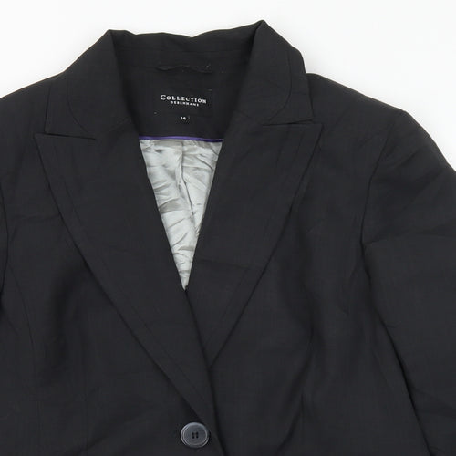 Debenhams Womens Grey  Polyester Jacket Suit Jacket Size 16