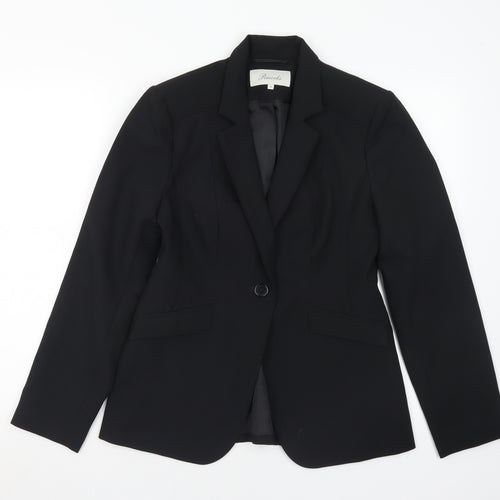 Peacocks Womens Black  Polyester Jacket Suit Jacket Size 10