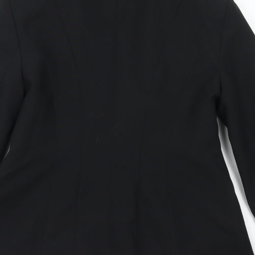 Peacocks Womens Black  Polyester Jacket Suit Jacket Size 10