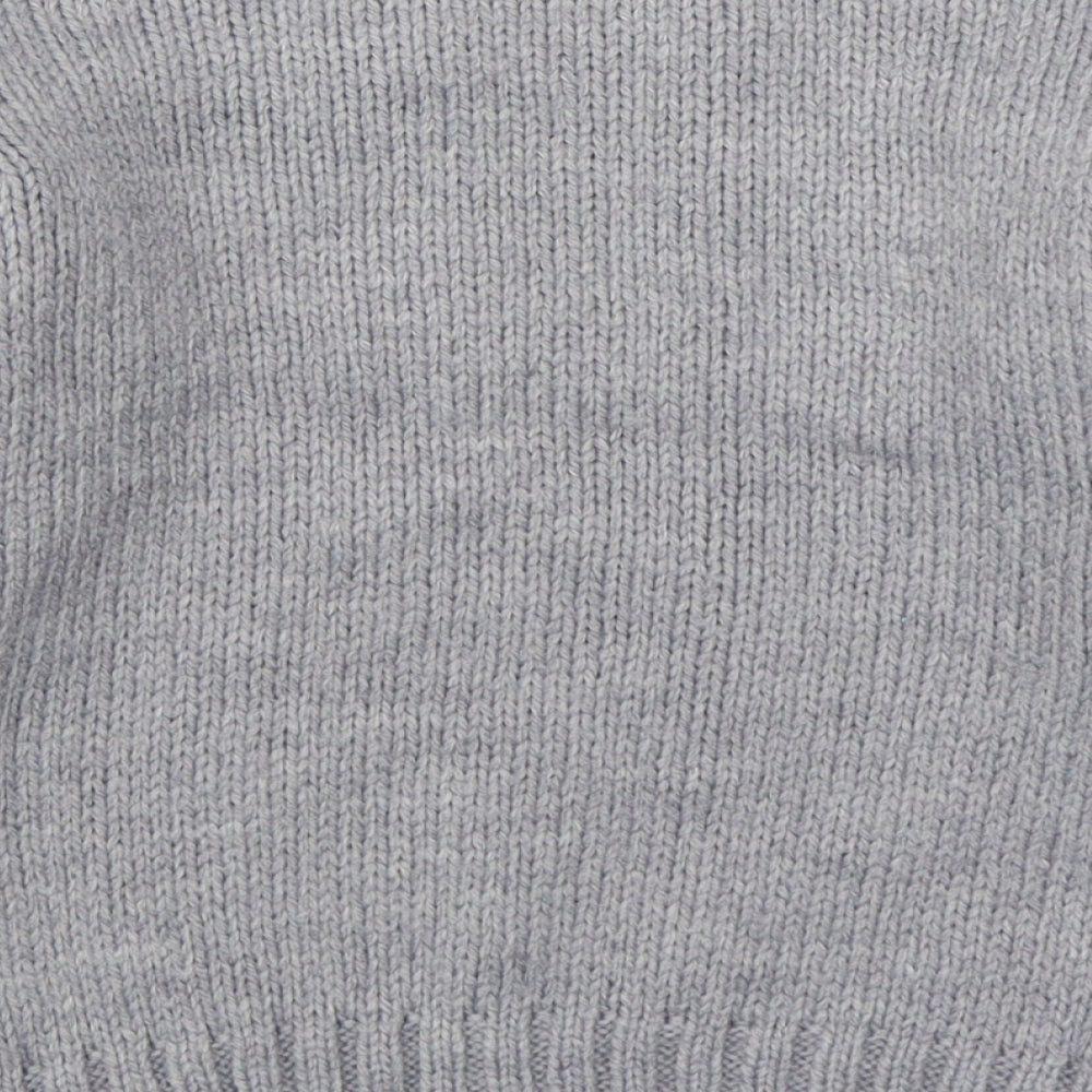 TU Girls Grey Round Neck  Acrylic Pullover Jumper Size 5 Years  Pullover - Christmas Jumper
