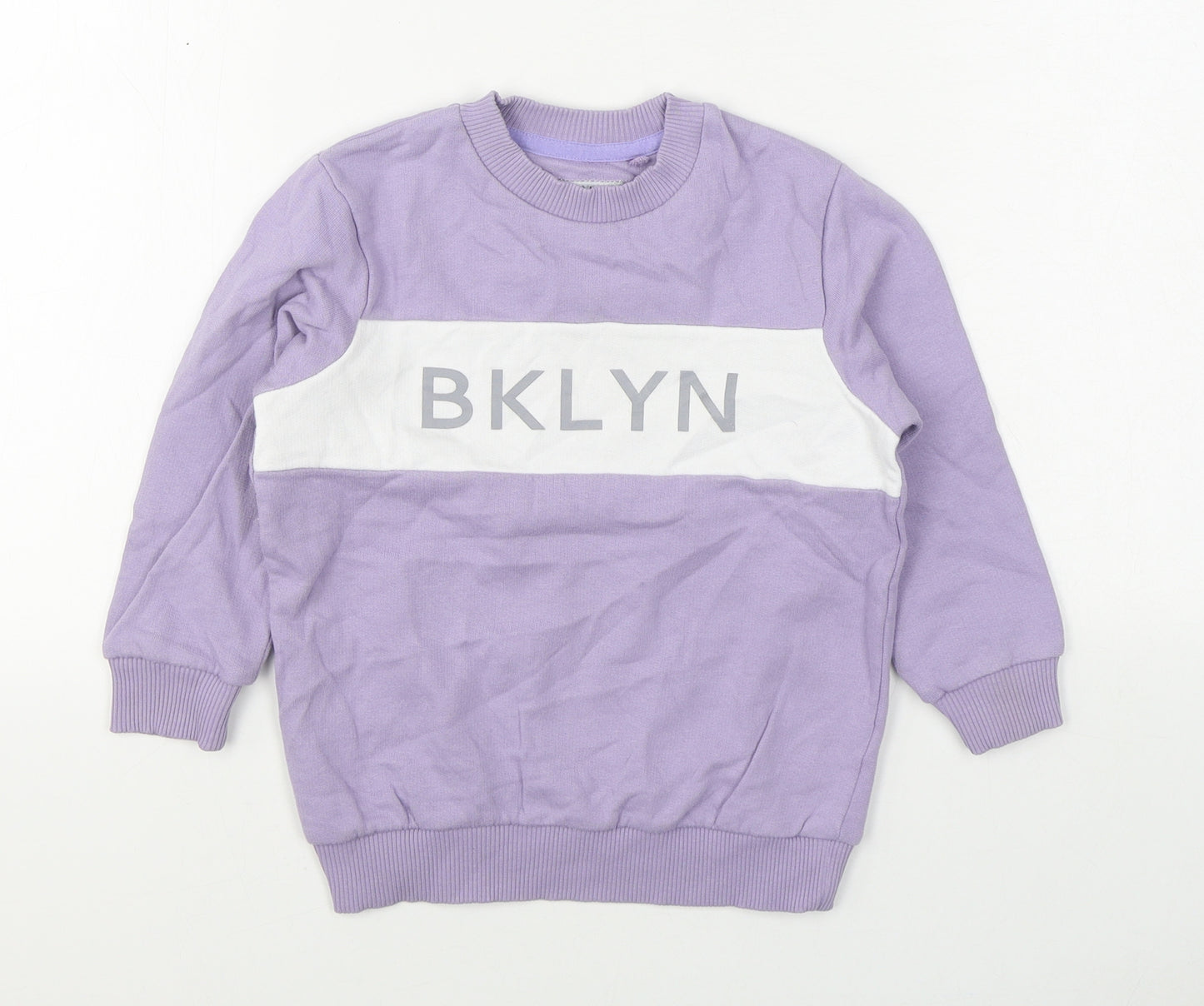 TU Girls Purple  100% Cotton Pullover Sweatshirt Size 4 Years  Pullover