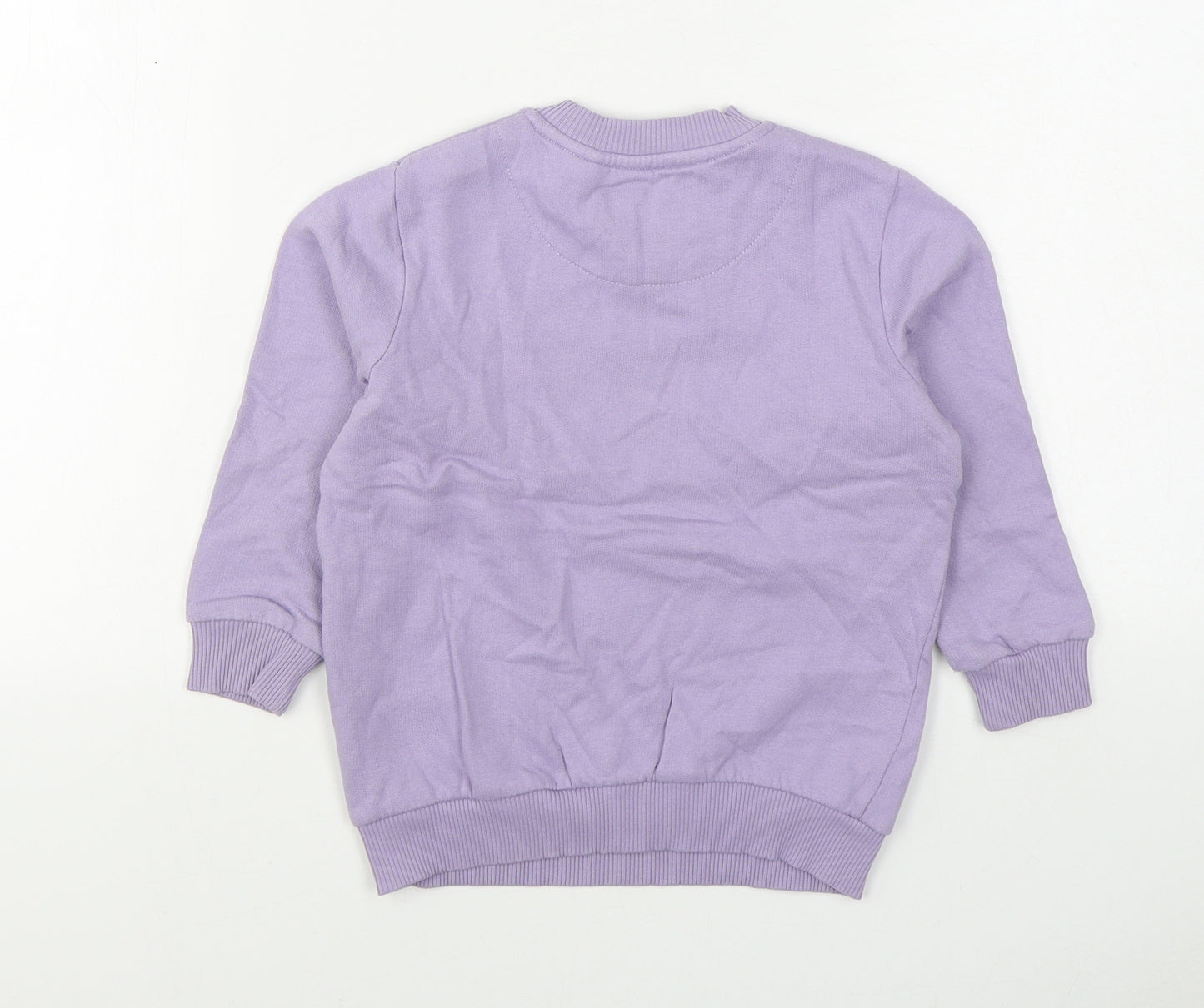 TU Girls Purple  100% Cotton Pullover Sweatshirt Size 4 Years  Pullover
