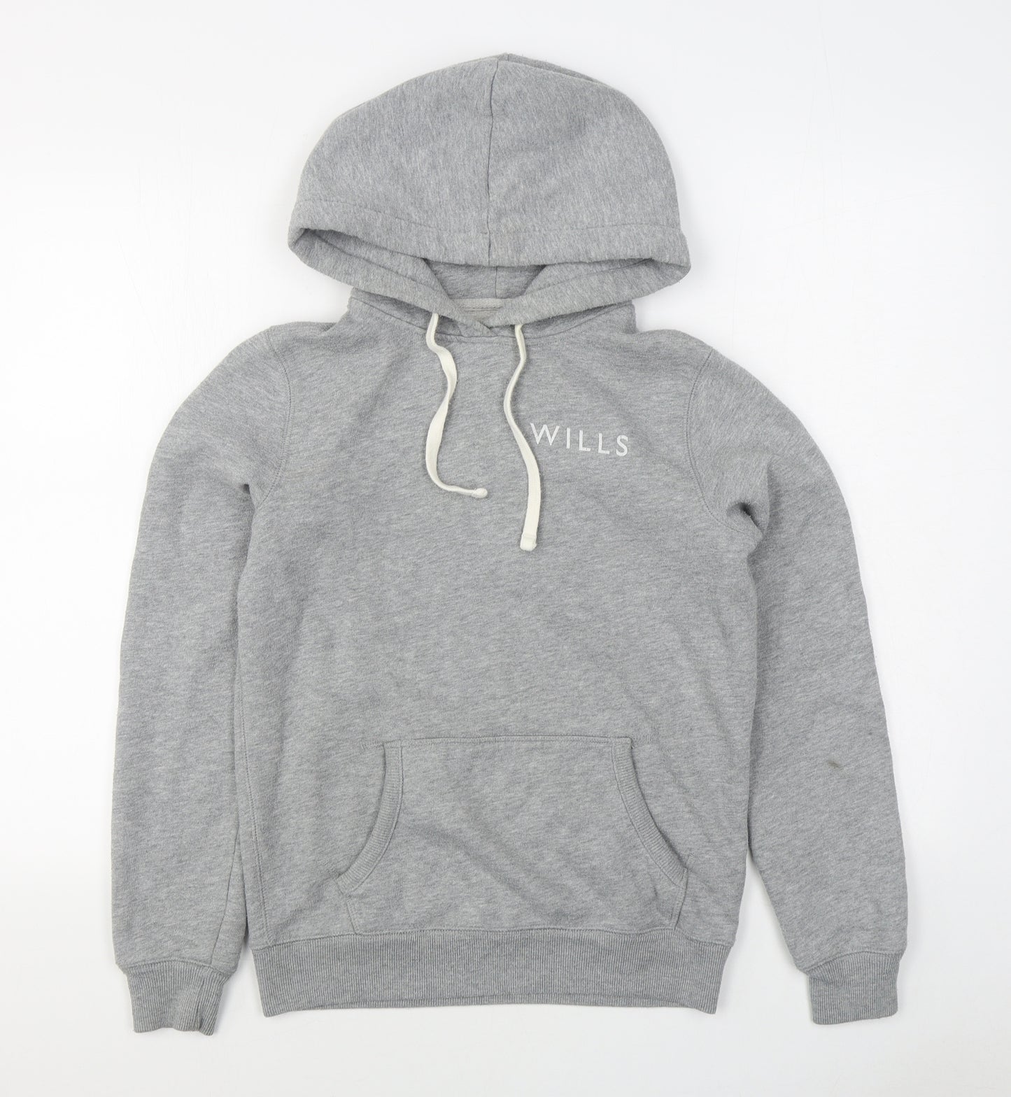 Jack Wills Womens Grey  Cotton Pullover Hoodie Size 8  Pullover