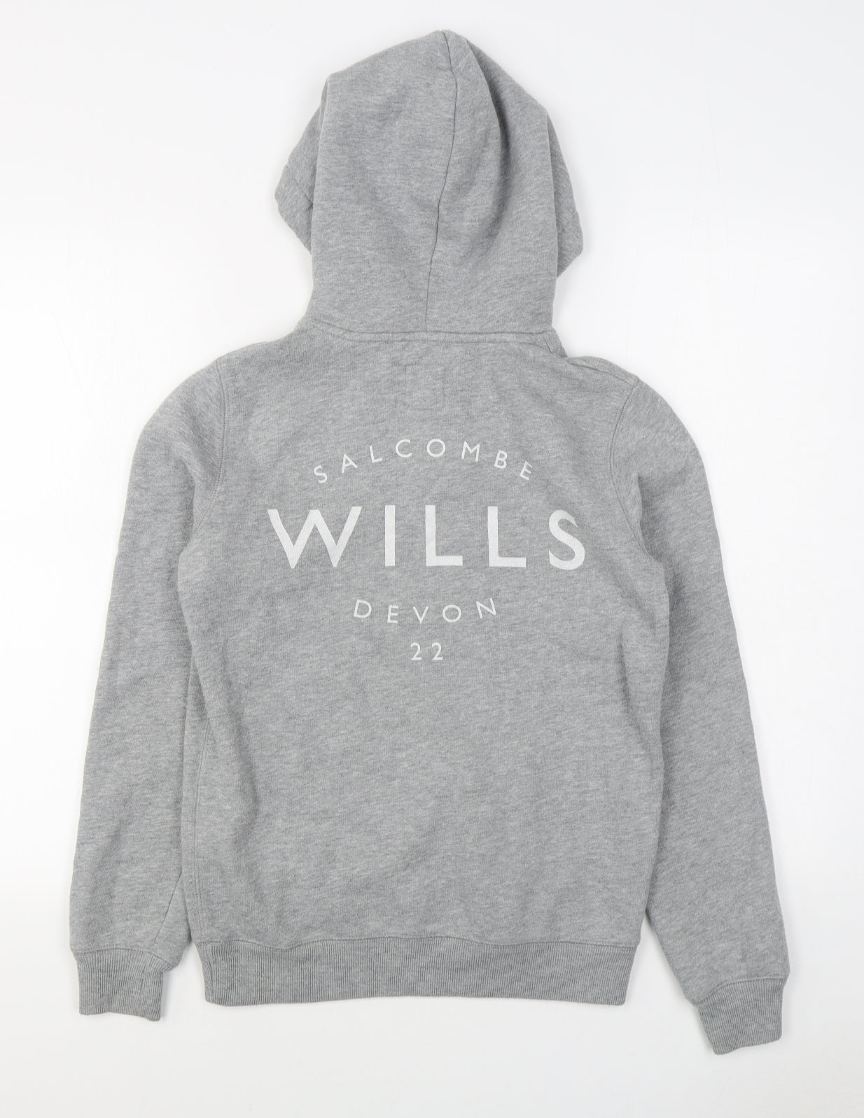 Jack Wills Womens Grey  Cotton Pullover Hoodie Size 8  Pullover
