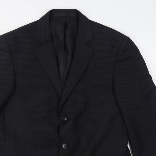 Marks and Spencer Mens Black  Polyester Jacket Suit Jacket Size 38