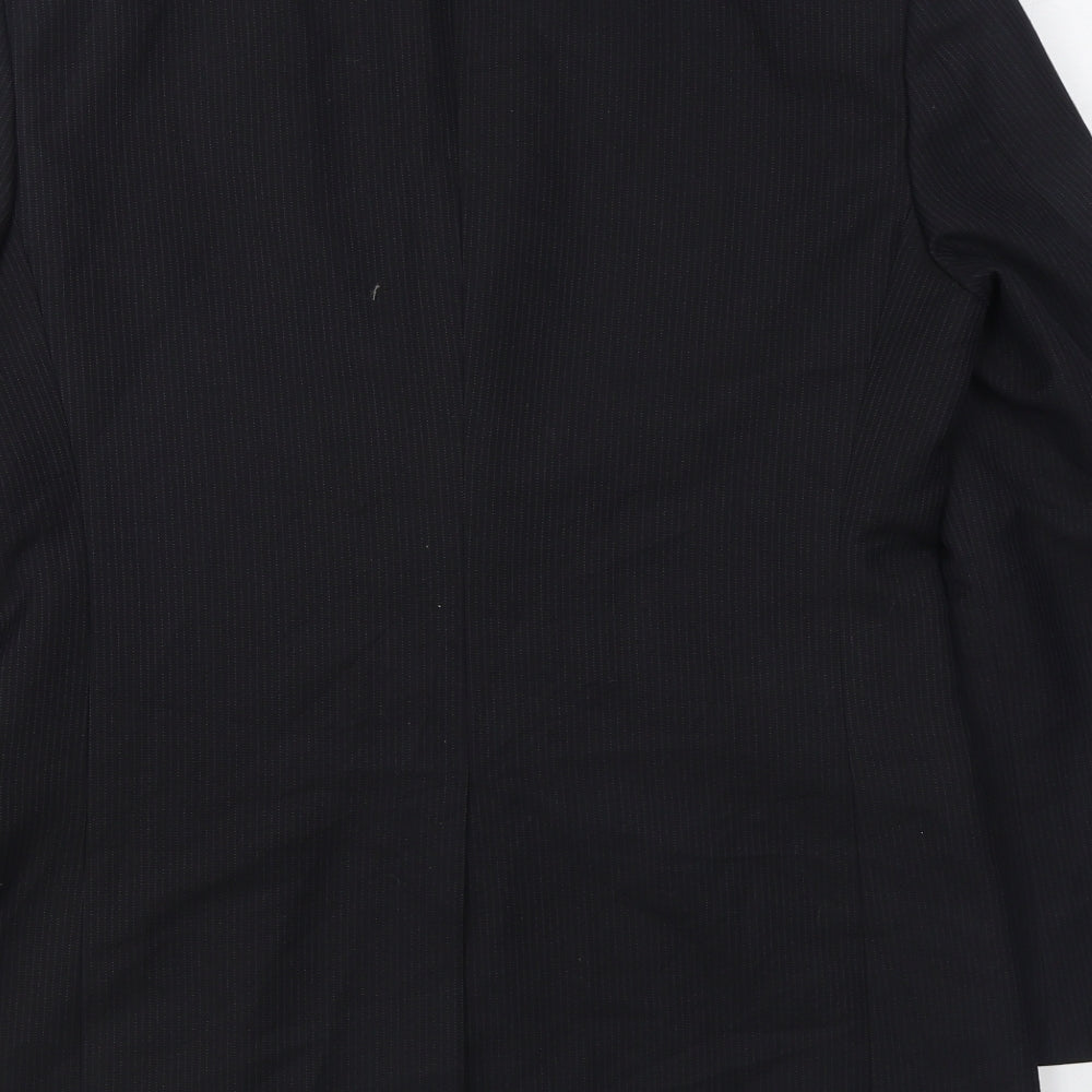 Marks and Spencer Mens Black  Polyester Jacket Suit Jacket Size 38