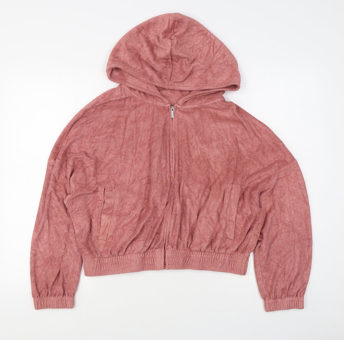 F&F Womens Pink  Cotton Full Zip Hoodie Size 16  Zip