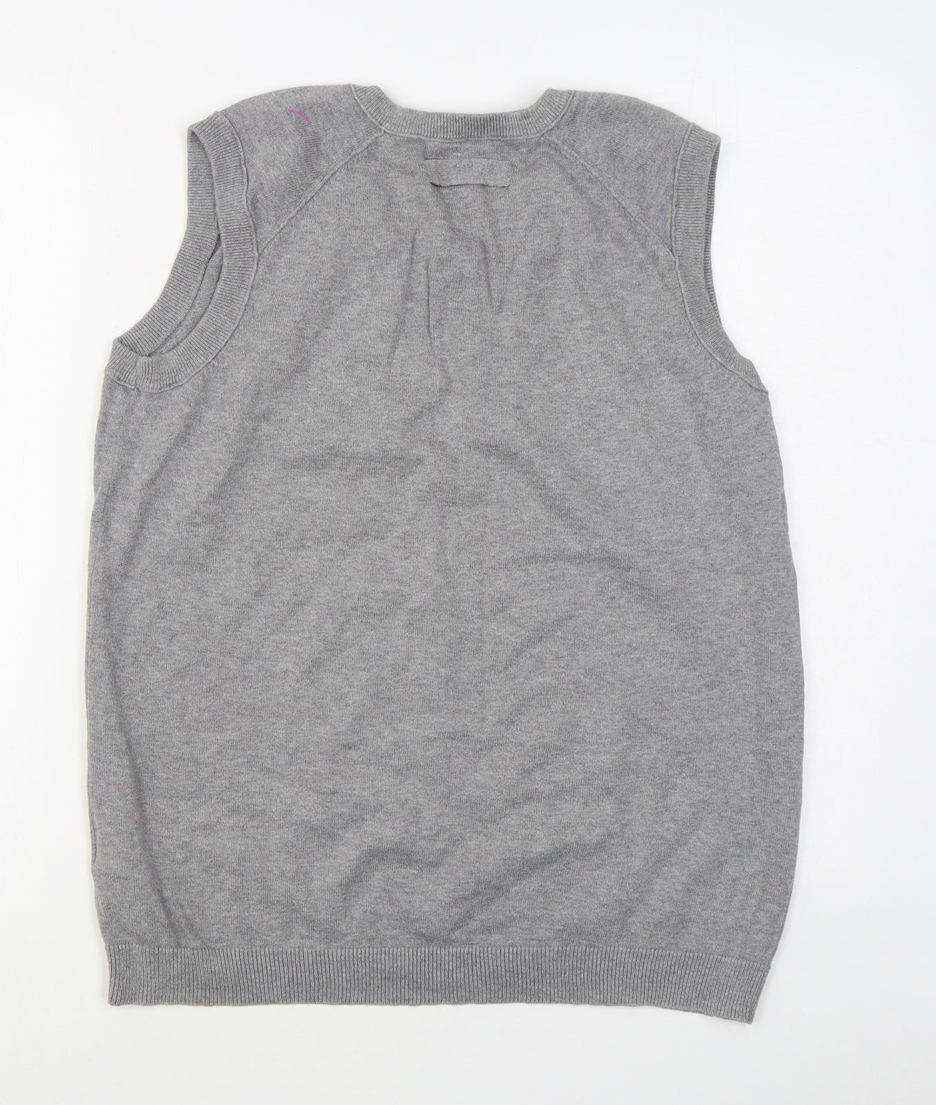 Topman Mens Grey V-Neck  Cotton Vest Jumper Size M