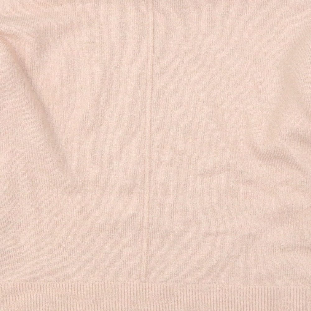 Marks and Spencer Womens Pink Round Neck  Acrylic Pullover Jumper Size M