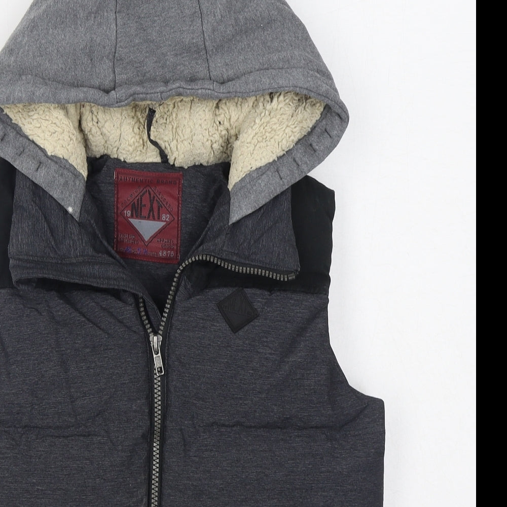 NEXT Boys Grey   Gilet Coat Size 10 Years  Zip