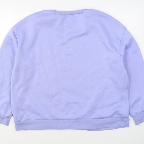 SheIn Womens Purple  Cotton Pullover Sweatshirt Size 2XL  Pullover