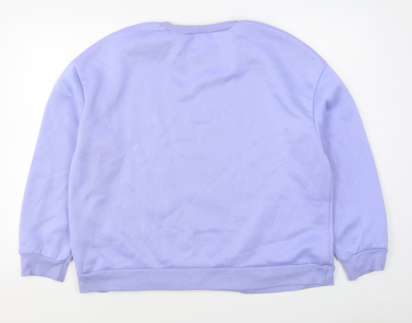 SheIn Womens Purple  Cotton Pullover Sweatshirt Size 2XL  Pullover