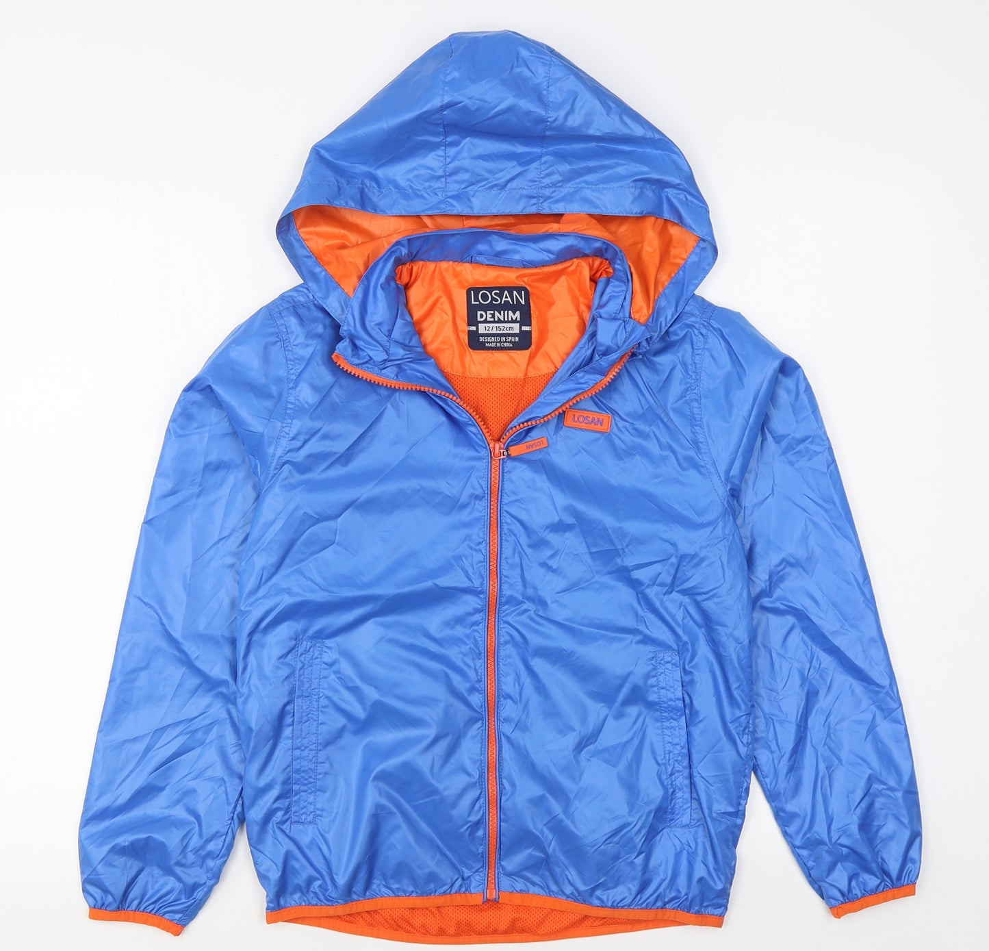 Losan Boys Blue   Rain Coat Coat Size 12 Years  Zip