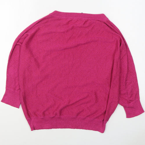 Eksept Womens Pink Boat Neck  Viscose Pullover Jumper Size 2XL