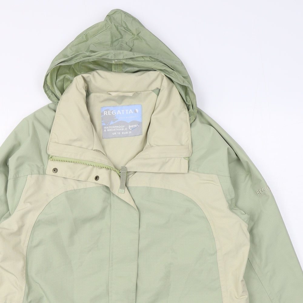 Regatta Womens Green   Rain Coat Coat Size 12  Zip