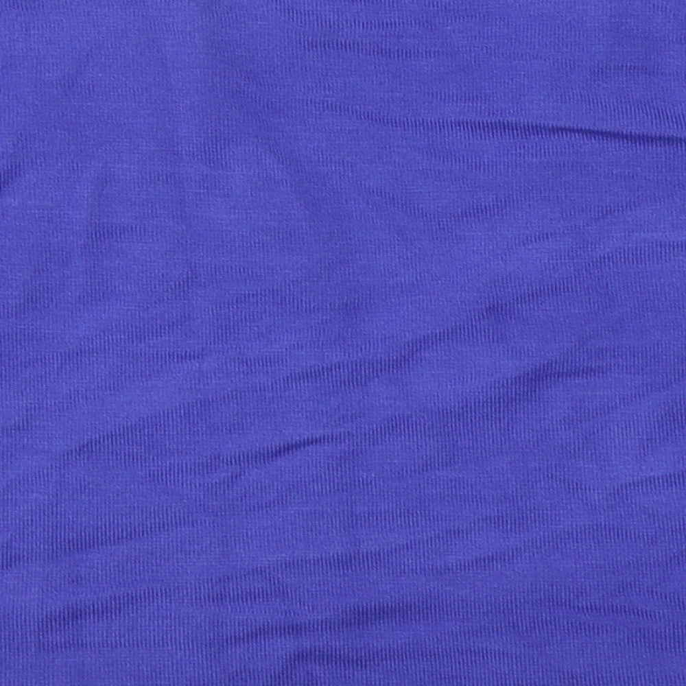 Bm Collection Womens Blue V-Neck  Viscose Cardigan Jumper Size M