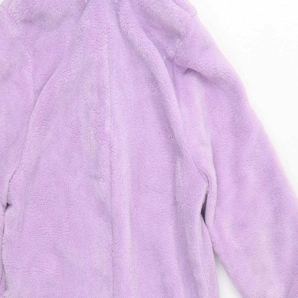 Marks and Spencer Girls Purple Solid Polyester Top One Piece Size 3-4 Years  Zip - Unicorn