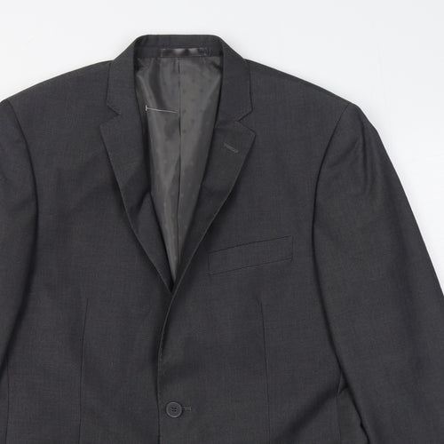 F&F Mens Grey  Polyester Jacket Suit Jacket Size 38
